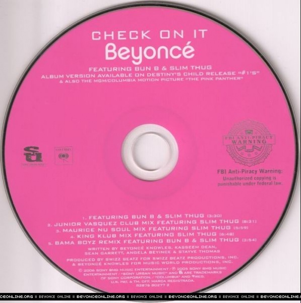 beyonce check on it album